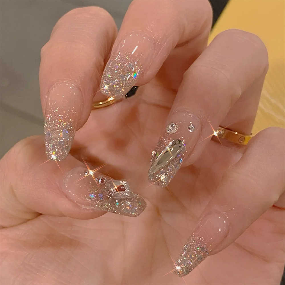 False Nails Long Ballet Coffin Pseudo Stick Finished Wearing Sheet Rhinestone Shining Powder 230317, Black
False Nails Long Ballet Coffin Pseudo Stick Finished Wearing Sheet Rhinestone Shining Powder 230317, Black