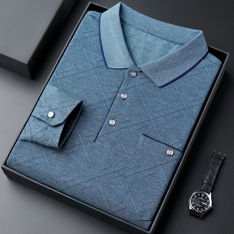 Men's Polos Spring Autumn Men Polo Shirts Long Sleeve Turn-down Collar Men T-shirts Solid Man Polo Smart Casual Men Tops Father's Gifts 230317, Blue-elastic cuff
Men's Polos Spring Autumn Men Polo Shirts Long Sleeve Turn-down Collar Men T-shirts Solid Man Polo Smart Casual Men Tops Father's Gifts 230317, Blue-elastic cuff