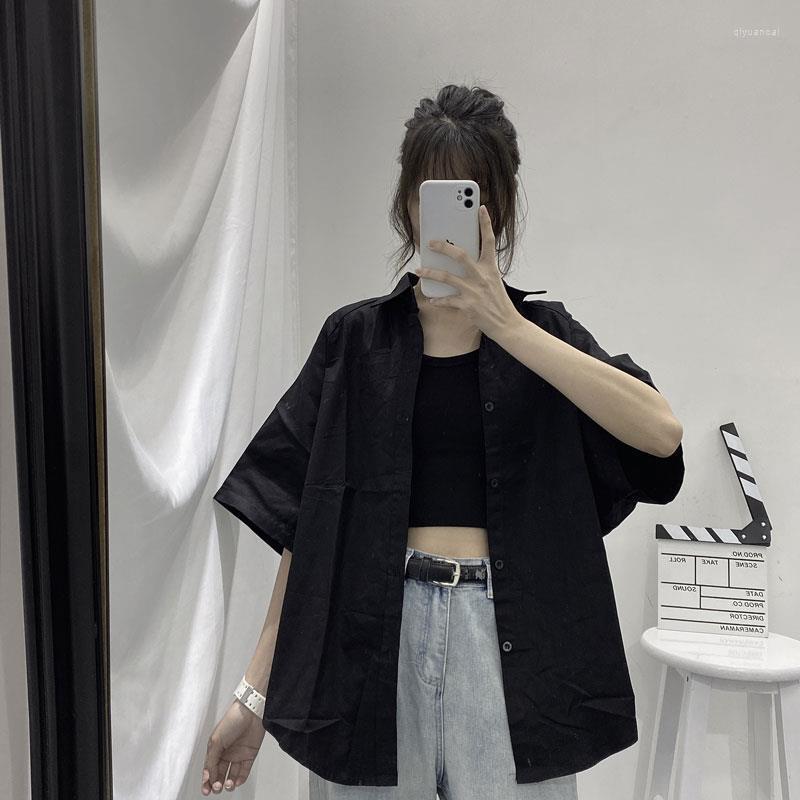 Women' Blouses Deeptown Harajuku Black Women Vintage Oversized Casual Fashion Short Sleeve Basic Streetwear Shirt Summer Loose Retro
Women' Blouses Deeptown Harajuku Black Women Vintage Oversized Casual Fashion Short Sleeve Basic Streetwear Shirt Summer Loose Retro