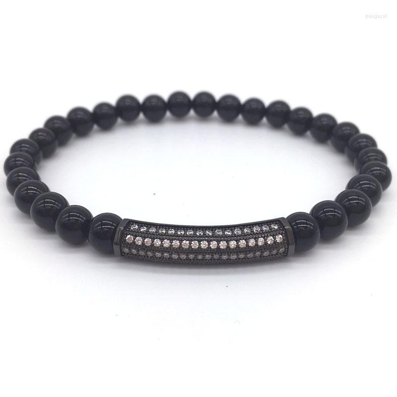 Strand Trendy Long Tube Bracelet Men Handmade Pave Cubic Zirconia 8mm Natural Stone Bead For Jewelry Gift
Strand Trendy Long Tube Bracelet Men Handmade Pave Cubic Zirconia 8mm Natural Stone Bead For Jewelry Gift