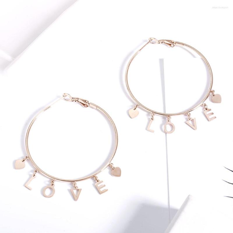 Hoop Earrings Stainless Steel Multi Small Charms LOVE Heart For Women Big Round Fashion Party Jewelry Simple Design
Hoop Earrings Stainless Steel Multi Small Charms LOVE Heart For Women Big Round Fashion Party Jewelry Simple Design