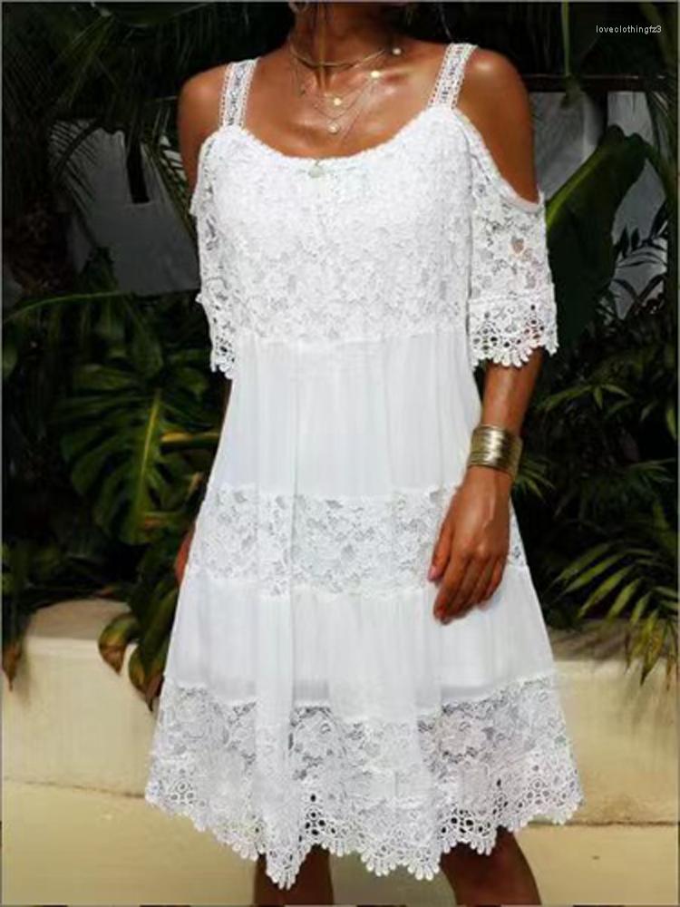 Party Dresses Casual Loose Smocked Sundress Summer Vintage Lace Paneled Resort Style Dress Women Sling Off Shoulder Beach Vestidos, 04 light blue
Party Dresses Casual Loose Smocked Sundress Summer Vintage Lace Paneled Resort Style Dress Women Sling Off Shoulder Beach Vestidos, 04 light blue