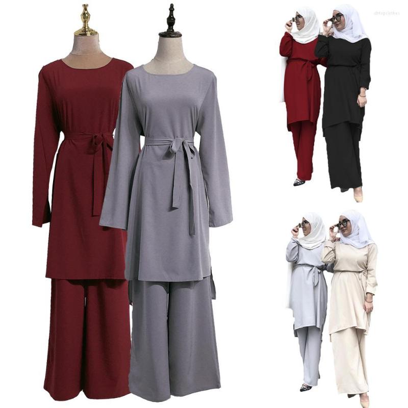 Ethnic Clothing Muslim Abaya Women Long Sleeve Top Blouse Loose Pants Solid Color Set Islamic Arab Tops 2023 Autumn Malay Turkish
Ethnic Clothing Muslim Abaya Women Long Sleeve Top Blouse Loose Pants Solid Color Set Islamic Arab Tops 2023 Autumn Malay Turkish