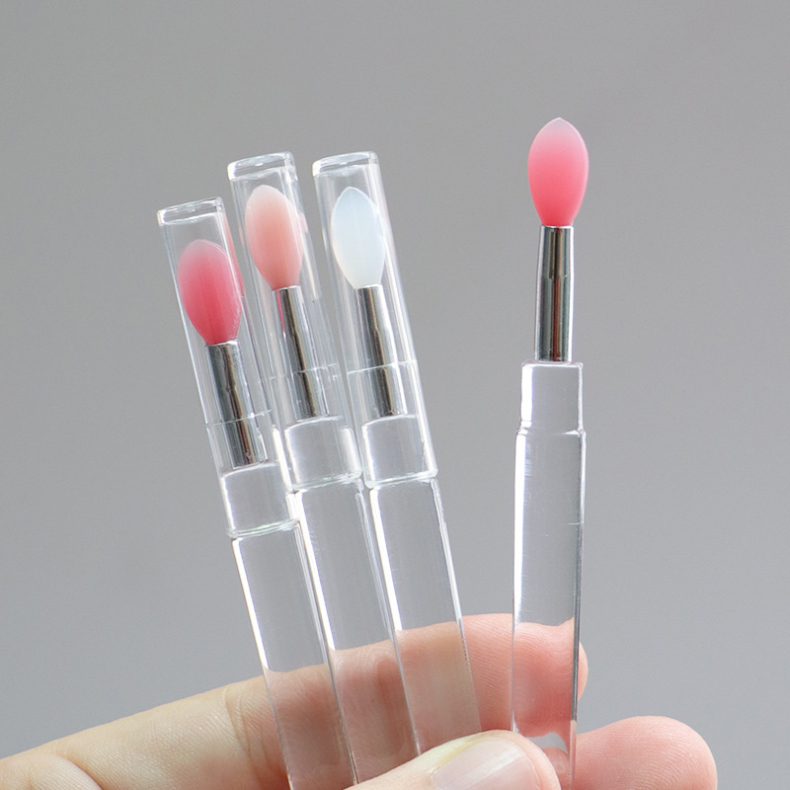 500pcs Women Beauty Makeup Tools Soft Silicone Lip Brush With Cover Multifunction Applicator Cosmetic Brush Make Up Brushes For Eye Shadow Lipstick Pi