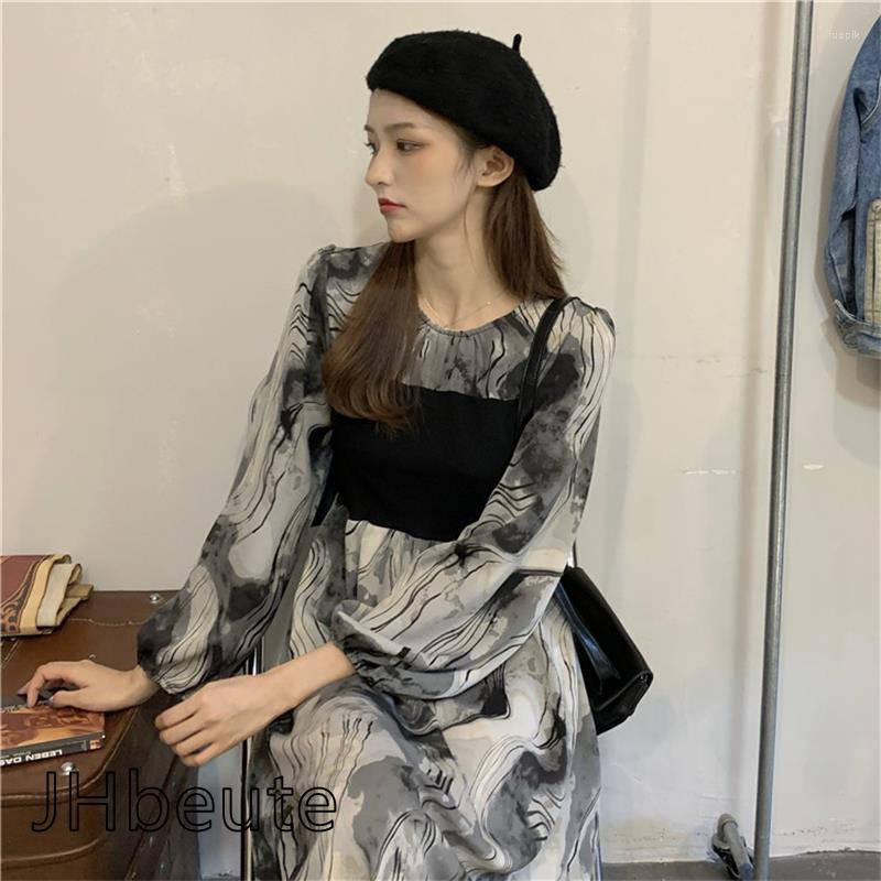 Casual Dresses Fashion Long Sleeve Women Painted Midi O-neck Temperament All-match Leisure Lady Vestidos Tie Dye 2023 Clothing, Gray
Casual Dresses Fashion Long Sleeve Women Painted Midi O-neck Temperament All-match Leisure Lady Vestidos Tie Dye 2023 Clothing, Gray