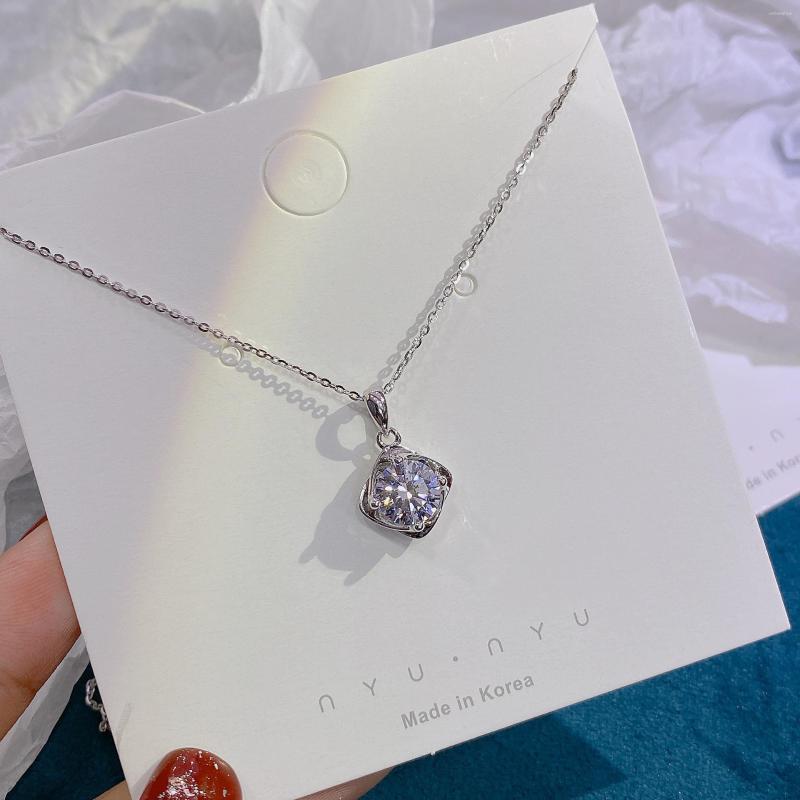 Pendant Necklaces S925 Sterling Silver Zircon Necklace Ins Niche Design Advanced Sense Of Luxury White Chain
Pendant Necklaces S925 Sterling Silver Zircon Necklace Ins Niche Design Advanced Sense Of Luxury White Chain