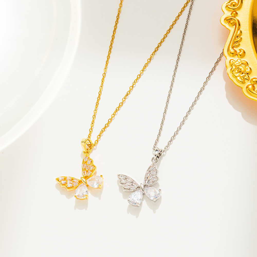 Pendant Necklaces Strands Strings Cross-set Zircon Necklace Women's Simple Butterfly High Sense Small Design Fashion Temperament Versatile Jewelry
Pendant Necklaces Strands Strings Cross-set Zircon Necklace Women's Simple Butterfly High Sense Small Design Fashion Temperament Versatile Jewelry