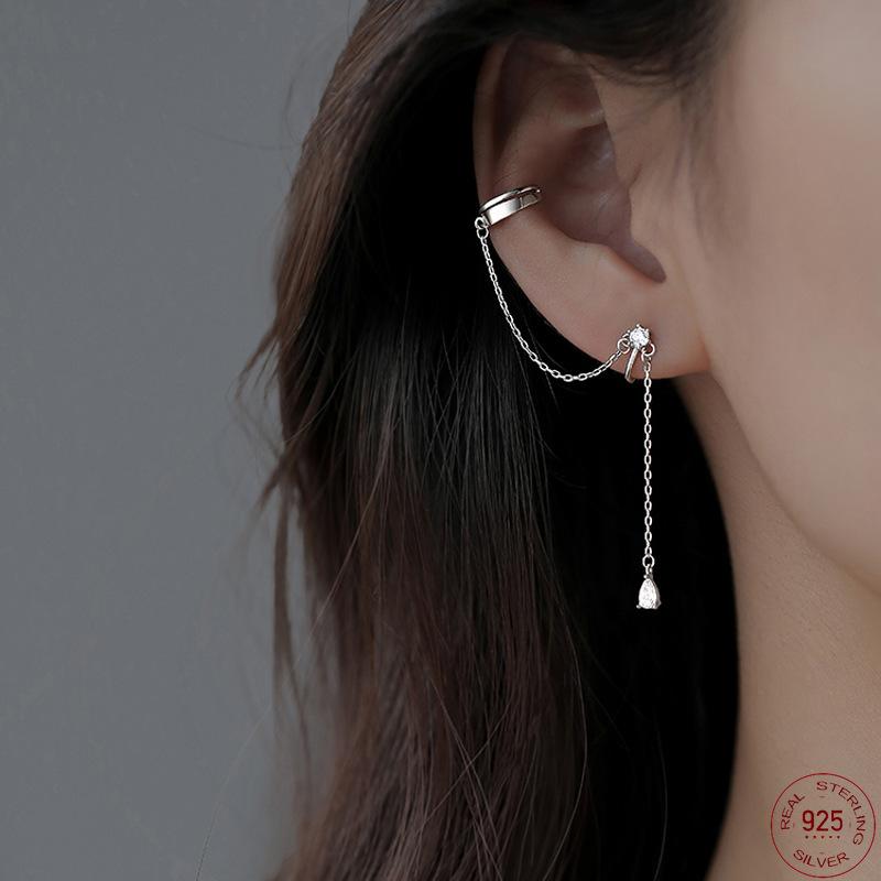 Stud Earrings Exquisite Silver Color Circle Zircon Rhinestone Water Drop Pendant Chain Earring For Women Birthday Jewelry Gifts
Stud Earrings Exquisite Silver Color Circle Zircon Rhinestone Water Drop Pendant Chain Earring For Women Birthday Jewelry Gifts