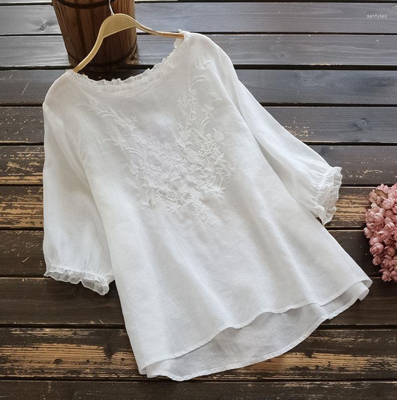 Women's Blouses Cotton Loose Embroidered Women Blouse Casual Solid Shirt Female Summer Breathable Thin Ethnic Style Tops For Ladies Fashion, Khaki
Women's Blouses Cotton Loose Embroidered Women Blouse Casual Solid Shirt Female Summer Breathable Thin Ethnic Style Tops For Ladies Fashion, Khaki