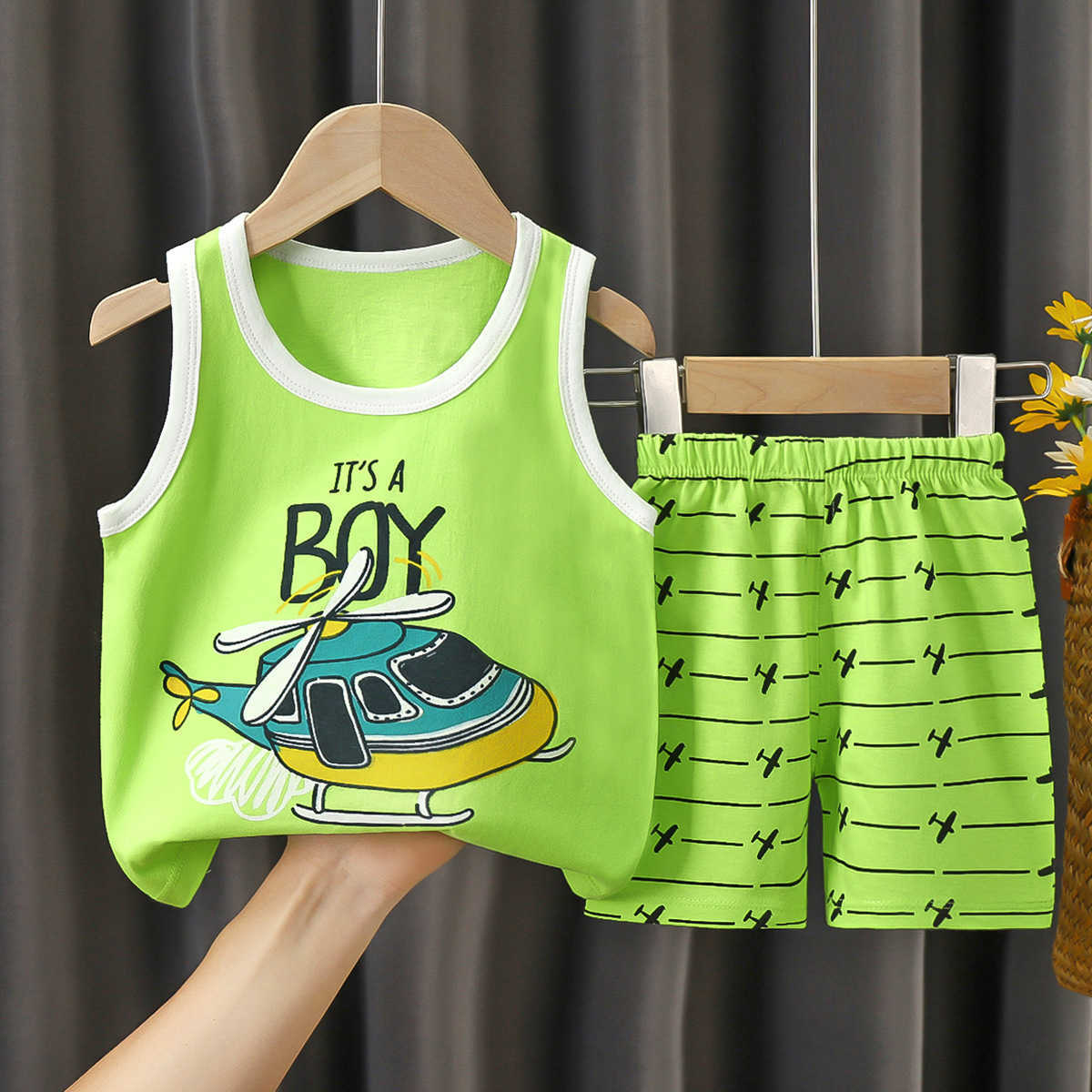 Clothing Sets Summer Children's Vest Set Pure Cotton Baby Sleeveless Vest 2-piece Clothes Boy's Clothing Set Baby Toddler Clothing For Boy P230315, Ss0078-p30
Clothing Sets Summer Children's Vest Set Pure Cotton Baby Sleeveless Vest 2-piece Clothes Boy's Clothing Set Baby Toddler Clothing For Boy P230315, Ss0078-p30