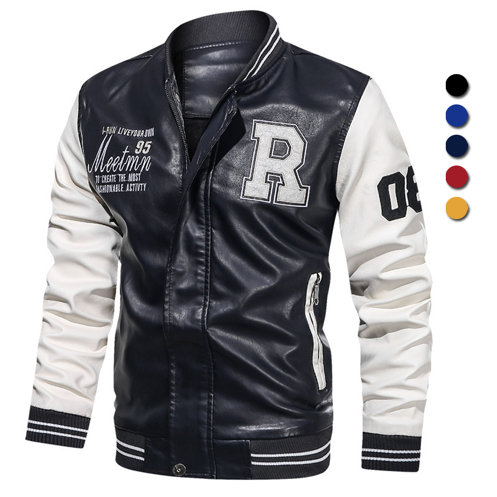 Men's Jackets Brand Biker Men Embroidery Leather Baseball Jacket Streetwear Moto Faux PU Coat Casual Fleece Thick Stand Collar Top 4XL 230317, Blue
Men's Jackets Brand Biker Men Embroidery Leather Baseball Jacket Streetwear Moto Faux PU Coat Casual Fleece Thick Stand Collar Top 4XL 230317, Blue