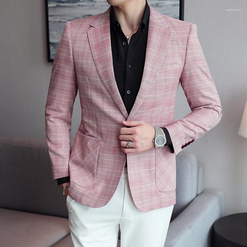 Men's Suits Early Fall Vintage Plaid Jacket British Fashion Men Blazer Business Casual One-button Men's Conventional Gorgeous, Pale pin
Men's Suits Early Fall Vintage Plaid Jacket British Fashion Men Blazer Business Casual One-button Men's Conventional Gorgeous, Pale pin