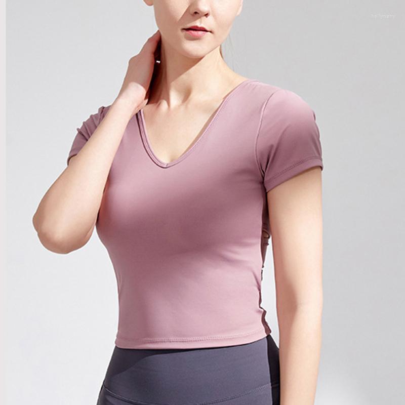 Active Shirts Sport Women Cross Back Crop Top Short Sleeve Padded Yoga Solid Fitness Backless Gym Wear Workout Sportswear, Black
Active Shirts Sport Women Cross Back Crop Top Short Sleeve Padded Yoga Solid Fitness Backless Gym Wear Workout Sportswear, Black