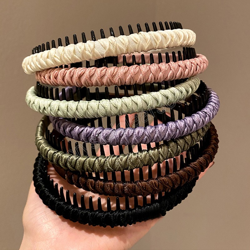 Fashion Headdress Braided Non-Slip Headband Wrap Bezel With Teeth Hair Hoop Thin Hairband Headwear For Women Hair Accessories
Fashion Headdress Braided Non-Slip Headband Wrap Bezel With Teeth Hair Hoop Thin Hairband Headwear For Women Hair Accessories