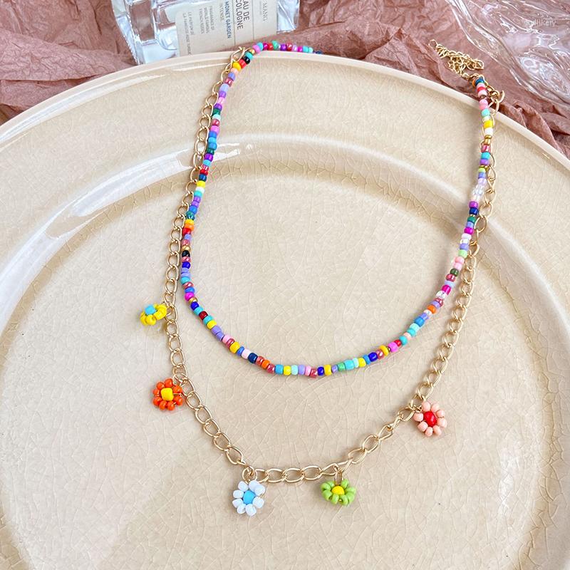 Choker Bohemian Multilayer Pearl Daisy Pendant Necklaces For Women Fashion Colorful Rice Beads Female Holiday Jewelry
Choker Bohemian Multilayer Pearl Daisy Pendant Necklaces For Women Fashion Colorful Rice Beads Female Holiday Jewelry
