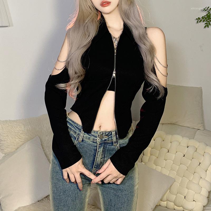 Women' Knits Sweater Woman Autumn/winter Sexy Long Sleeve Off Shoulder Zipper Fashionable Woman' Sweaters Drop YBDK22L20606, Black
Women' Knits Sweater Woman Autumn/winter Sexy Long Sleeve Off Shoulder Zipper Fashionable Woman' Sweaters Drop YBDK22L20606, Black