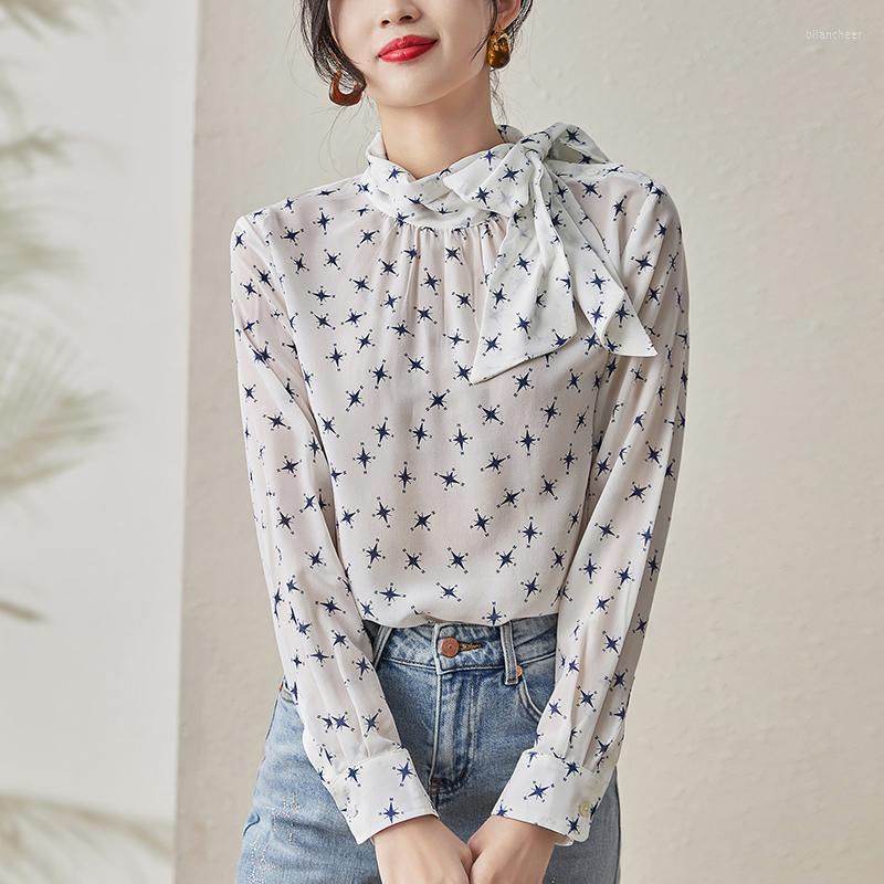 Women' Blouses Real Silk Women' White Shirt Stand Collar Long Sleeve Elegant Shirts For Women Loose Tops Woman Vintage Blouse
Women' Blouses Real Silk Women' White Shirt Stand Collar Long Sleeve Elegant Shirts For Women Loose Tops Woman Vintage Blouse