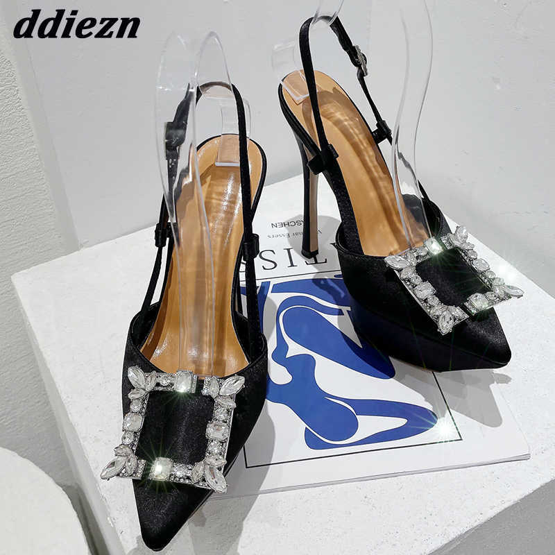 Women Platform High Heels Sandals New 2023 Fashion Rhinestone Ladies Footwear Pumps Shoes Pointed Toe Female Buckle Strap Sandal 0316, Black
Women Platform High Heels Sandals New 2023 Fashion Rhinestone Ladies Footwear Pumps Shoes Pointed Toe Female Buckle Strap Sandal 0316, Black
