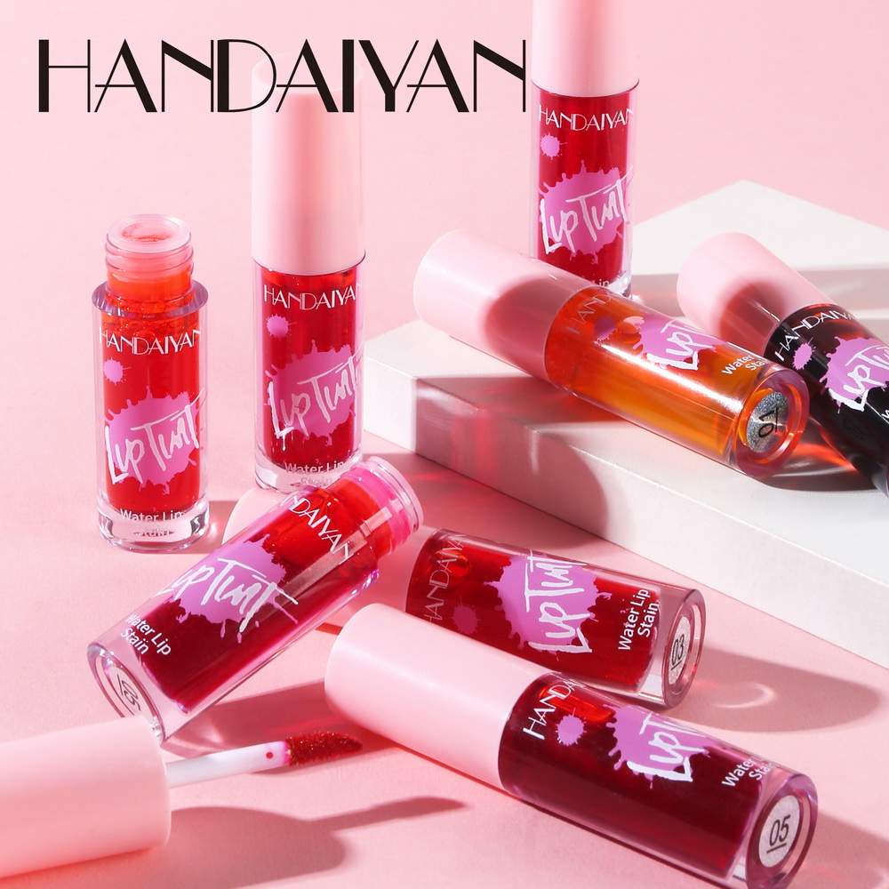 Handaiyan Lip Gloss Tint Lips Stain Lipgloss Long Last Liquid Lipstick Non-Stick Cup Hydrating Easy To Wear Smooth Shiny Make Up