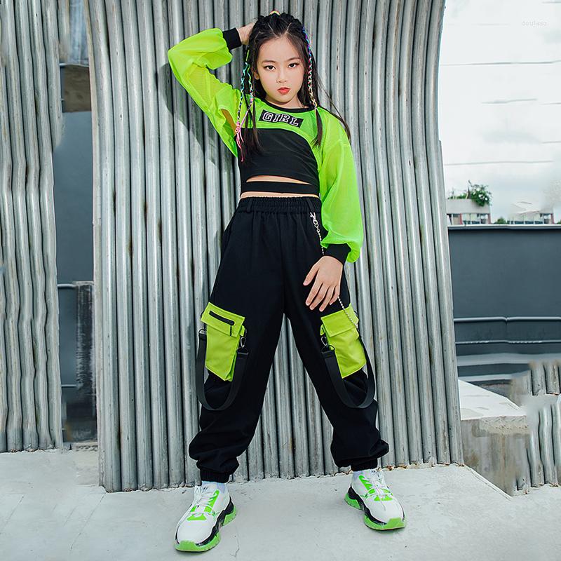 Stage Wear Hip Hop Clothes For Girls Jazz Outfits Green Crop Tops Black Vest Cargo Pants Street Dance Costumes Kid Performance Rave, Vest-tops 2pcs
Stage Wear Hip Hop Clothes For Girls Jazz Outfits Green Crop Tops Black Vest Cargo Pants Street Dance Costumes Kid Performance Rave, Vest-tops 2pcs