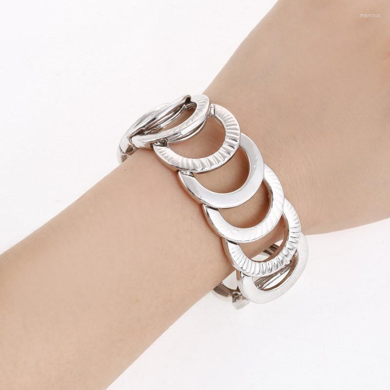 Strand Moda Mujer Femme Bracelet Moon Shape Metal Elastic Pulsera Hombre Bracelets Gifts For Women Jewelry Wholesale
Strand Moda Mujer Femme Bracelet Moon Shape Metal Elastic Pulsera Hombre Bracelets Gifts For Women Jewelry Wholesale