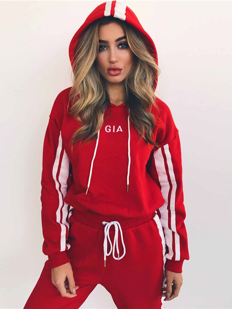 Women s Two Piece Pants Anbenser 2 Pieces Set Women Tracksuit Casual White Red Striped Hooded Sweatshirt Jogging Sweatpants Fitness Sportswear Suit 230317
Women s Two Piece Pants Anbenser 2 Pieces Set Women Tracksuit Casual White Red Striped Hooded Sweatshirt Jogging Sweatpants Fitness Sportswear Suit 230317