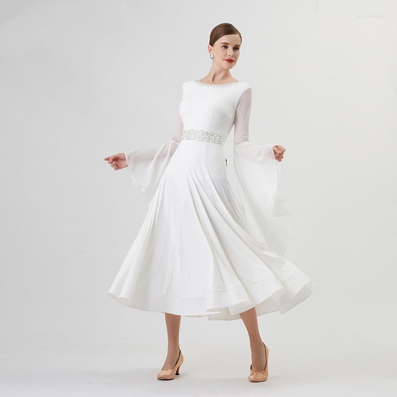 Stage Wear Customized National Standard Modern Dance Practice Dress Waltz Ballroom Skirt Big Swing, White
Stage Wear Customized National Standard Modern Dance Practice Dress Waltz Ballroom Skirt Big Swing, White