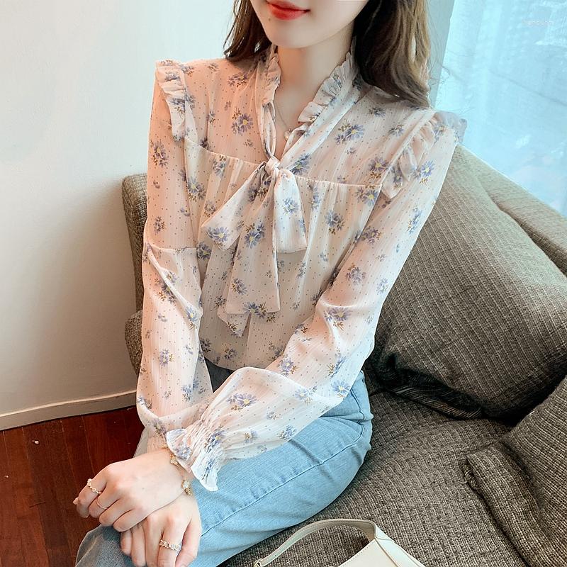 Women' Blouses Chiffon Shirt For Women Summer 2023 In Floral Print Long Sleeve Fashion Loose Korean Top Bow Ruffle Casual Clothing, Beige
Women' Blouses Chiffon Shirt For Women Summer 2023 In Floral Print Long Sleeve Fashion Loose Korean Top Bow Ruffle Casual Clothing, Beige