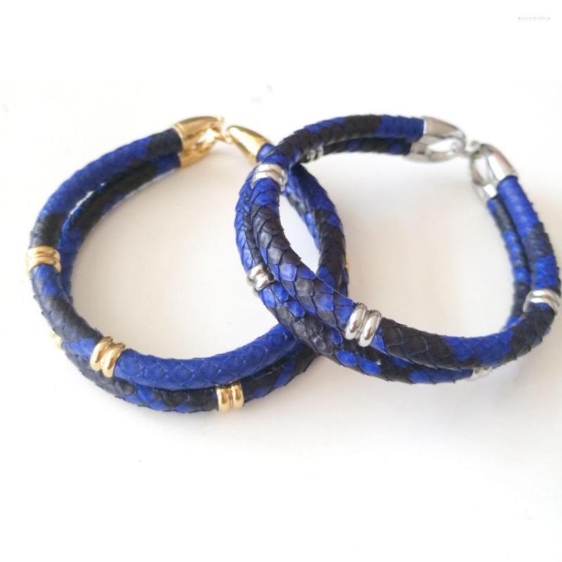 Charm Bracelets Beichong Luxury Genuine Python Leather Bracelet With Stainless Steel 5mm Circle Bangle For Women And Men Gift
Charm Bracelets Beichong Luxury Genuine Python Leather Bracelet With Stainless Steel 5mm Circle Bangle For Women And Men Gift