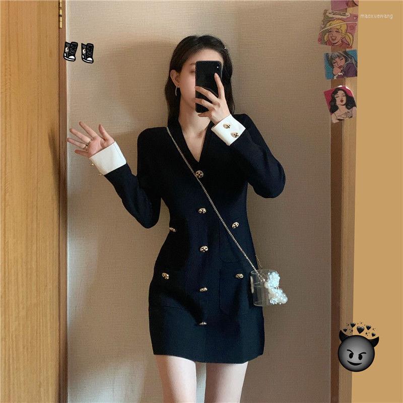 Casual Dresses Office Lady Slim Stretch V-Neck Long Sleeve Knitted Dress A-Line Elegant Vintage Autumn Winter Chic Contrast Pencil Clothes, Black
Casual Dresses Office Lady Slim Stretch V-Neck Long Sleeve Knitted Dress A-Line Elegant Vintage Autumn Winter Chic Contrast Pencil Clothes, Black
