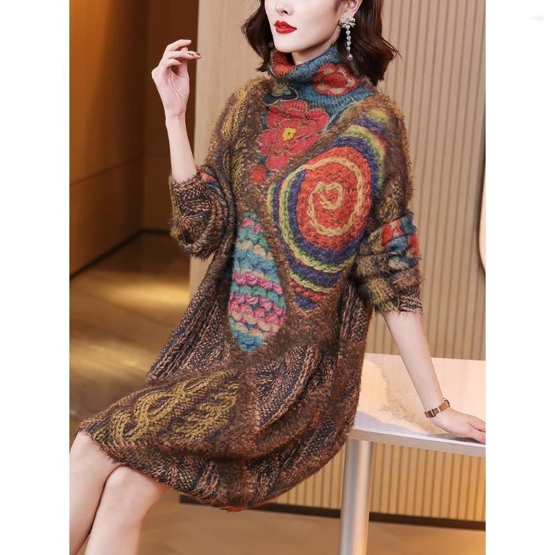 Casual Dresses Knitted Dress Female Autumn Winter 2023 Knitting Pullover Turtleneck Losse Long Sleeve Sweater Flowers Femme F56, Kasehongse
Casual Dresses Knitted Dress Female Autumn Winter 2023 Knitting Pullover Turtleneck Losse Long Sleeve Sweater Flowers Femme F56, Kasehongse