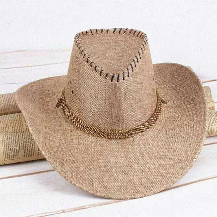 Summer Hats Caps Men's Women's Summer men's cowboy hat ramie embossed breathable sunshade hat sunscreen hat Beach Hat Riding Hat, Kacz
Summer Hats Caps Men's Women's Summer men's cowboy hat ramie embossed breathable sunshade hat sunscreen hat Beach Hat Riding Hat, Kacz