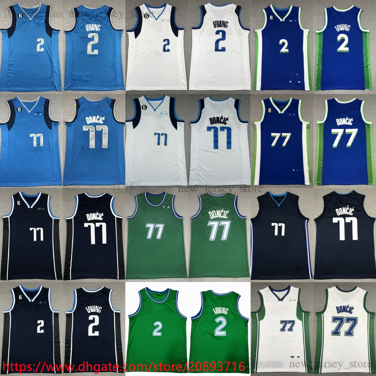 2023 New City 77 Luka Basketball 2 Kyrie Doncic Irving Jersey Stitched XS-6XL Man Women Kids With 6 Patch White Blue Green Jerseys Retro Youth boys Custom, Aspicture (with team name)
2023 New City 77 Luka Basketball 2 Kyrie Doncic Irving Jersey Stitched XS-6XL Man Women Kids With 6 Patch White Blue Green Jerseys Retro Youth boys Custom, Aspicture (with team name)