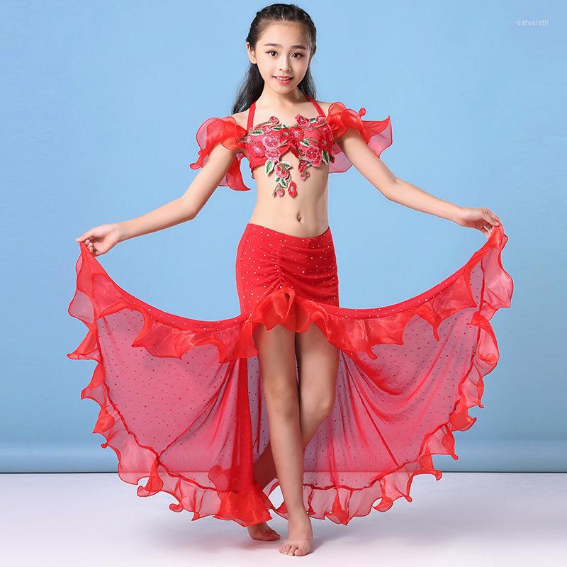 Stage Wear 2023 Performance Children Dance Clothes Flower Red Outfit Belly Costume 2pcs Set Bra And Skirt, Picture shown
Stage Wear 2023 Performance Children Dance Clothes Flower Red Outfit Belly Costume 2pcs Set Bra And Skirt, Picture shown