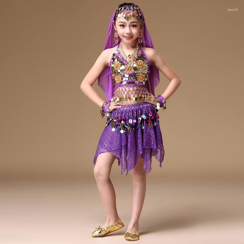 Stage Wear 4-8 Years Children Dance India Sari Clothes Coins Waistband Belly Costumes Set 4 Pieces (Top Skirt Veil Bracelets), Yellow
Stage Wear 4-8 Years Children Dance India Sari Clothes Coins Waistband Belly Costumes Set 4 Pieces (Top Skirt Veil Bracelets), Yellow