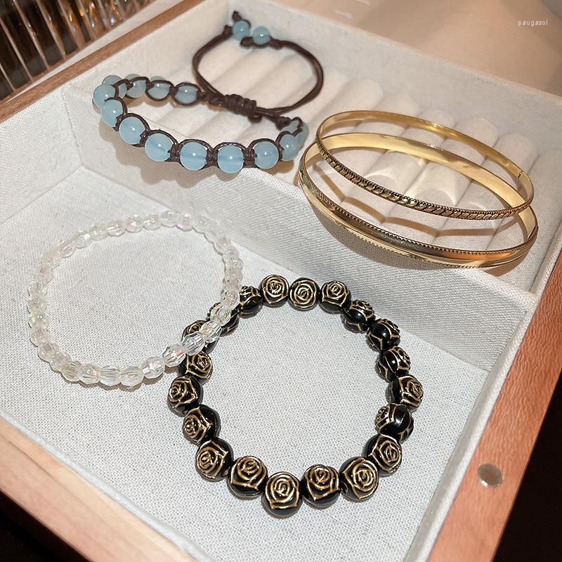 Charm Bracelets Minar Trendy 5 Pieces/Set Multicolor Acrylic Crystal Beads Strand Beaded Bracelet For Women Flowers Accessories
Charm Bracelets Minar Trendy 5 Pieces/Set Multicolor Acrylic Crystal Beads Strand Beaded Bracelet For Women Flowers Accessories