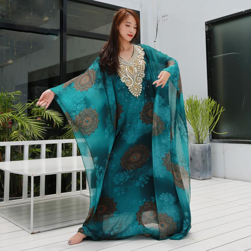 Stage Wear Women Dance Belly Clothes Kaftan Dress Chiffon Traditional Khaleeji Thobe Dresses Tie-dyed Pattern, Blue
Stage Wear Women Dance Belly Clothes Kaftan Dress Chiffon Traditional Khaleeji Thobe Dresses Tie-dyed Pattern, Blue