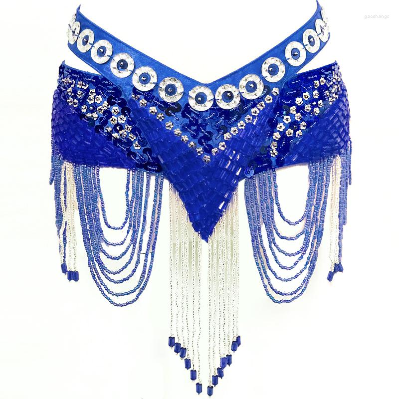 Stage Wear Professional Belly Dance Waist Belt Adjustable Fit Rhinestones Sequins Hip With Tassels, Blue
Stage Wear Professional Belly Dance Waist Belt Adjustable Fit Rhinestones Sequins Hip With Tassels, Blue