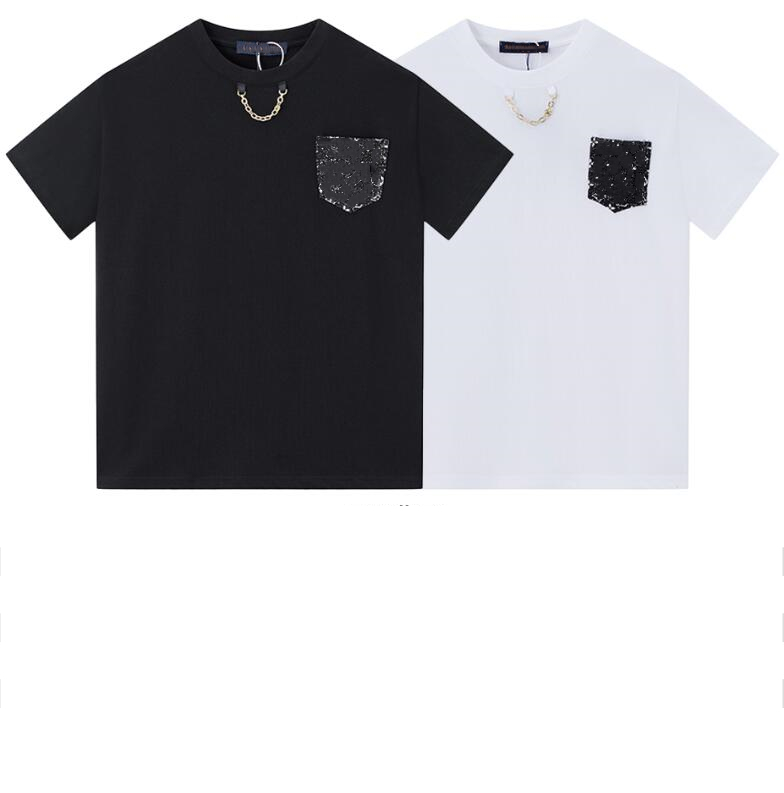 23SS Men' T-Shirts Short Sleeves casual fashion Chain pocket Brand Designers Highs Quality pure cotton women' t shirt, Black
23SS Men' T-Shirts Short Sleeves casual fashion Chain pocket Brand Designers Highs Quality pure cotton women' t shirt, Black