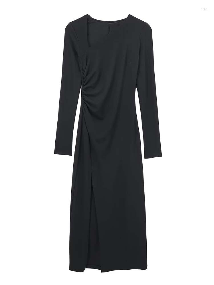 Casual Dresses Ruched Long Dress Women Asymmetric Midi Woman Winter Evening Party For 2023 Sleeve Female
Casual Dresses Ruched Long Dress Women Asymmetric Midi Woman Winter Evening Party For 2023 Sleeve Female