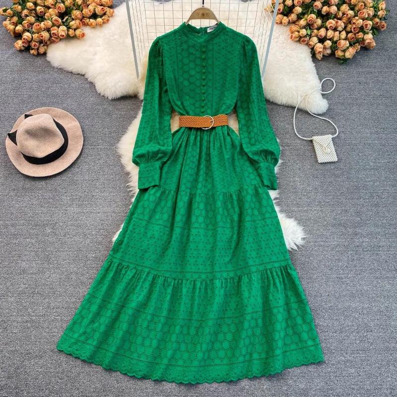 Casual Dresses Feichic Runway Fashion Women Lace Dress Spring Autumn Green White Black Long Sleeve Sashes Flower Embroidery Elegant Party
Casual Dresses Feichic Runway Fashion Women Lace Dress Spring Autumn Green White Black Long Sleeve Sashes Flower Embroidery Elegant Party