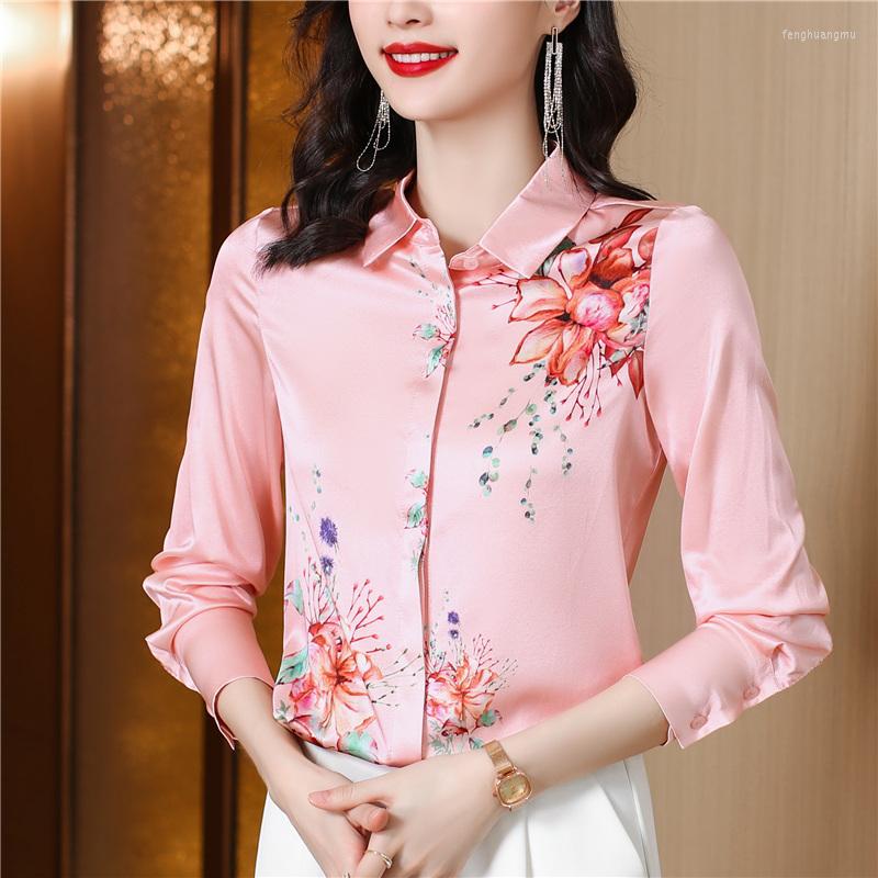 Women' Blouses High-end Long Sleeve Polo-neck Commuter Women Clothing 2023 Design Shirt Autumn Korean Fashion Office Lady Floral, Pink
Women' Blouses High-end Long Sleeve Polo-neck Commuter Women Clothing 2023 Design Shirt Autumn Korean Fashion Office Lady Floral, Pink