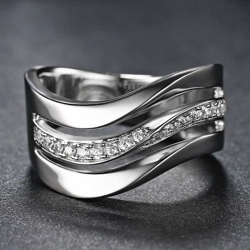 Band Rings Huitan Fashion Contracted Office Lady Finger Rings Silver Color Wave Shape Shine CZ Stone Simple Daily Wear Party Women Jewelry G230317
Band Rings Huitan Fashion Contracted Office Lady Finger Rings Silver Color Wave Shape Shine CZ Stone Simple Daily Wear Party Women Jewelry G230317