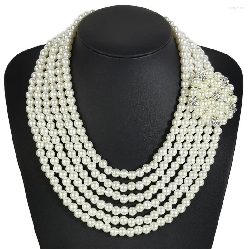 Choker Multilayer Imitation Pearl Necklace Luxury Rhinestones Flower Collar Bridal Wedding African Beads Jewelry For Women 2023
Choker Multilayer Imitation Pearl Necklace Luxury Rhinestones Flower Collar Bridal Wedding African Beads Jewelry For Women 2023
