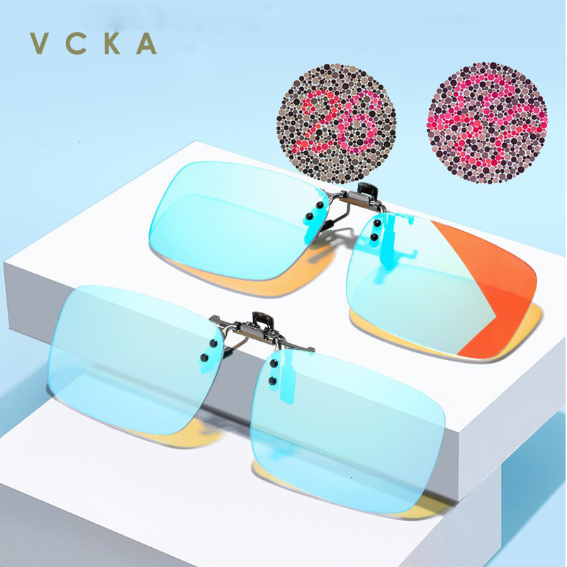 Sunglasses Frames VCKA Clip People With Red green Colorblindness And Color Weakness Two sided Coating Lenses Spectacles Driving