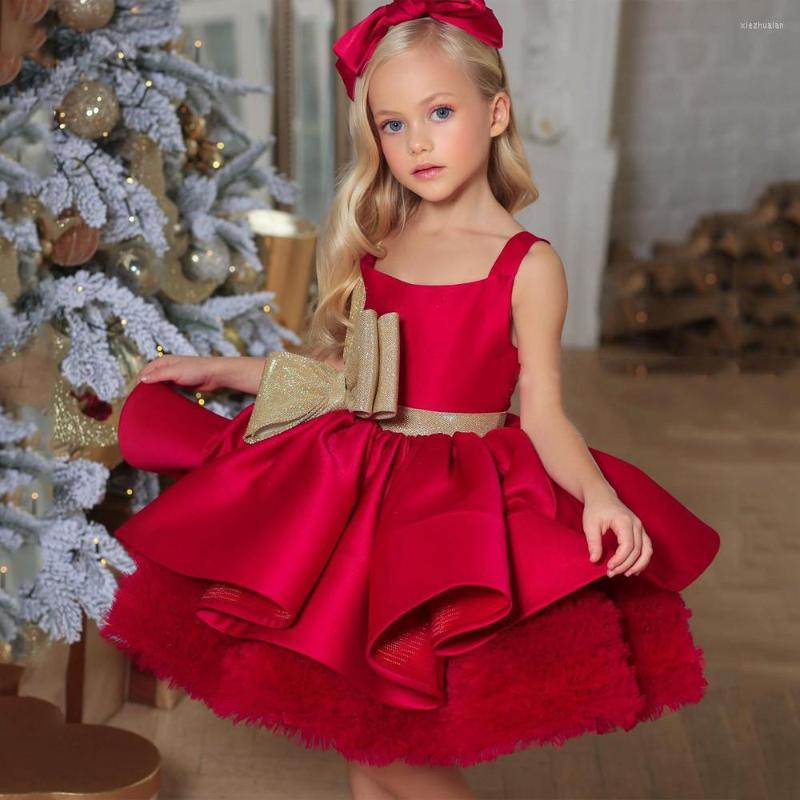 Girl Dresses Red Flower Dress Square Neck Sleeveless Big Gold Bowtie Ruffles Tulle Puff Birthday Party Pageant Gowns, Custom color card
Girl Dresses Red Flower Dress Square Neck Sleeveless Big Gold Bowtie Ruffles Tulle Puff Birthday Party Pageant Gowns, Custom color card