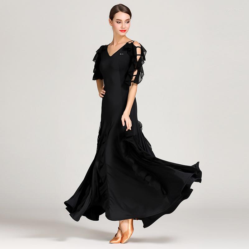 Stage Wear Woman Ballroom Dress Waltz Dance Foxtrot Spanish Flamenco Black Dancing Clothes Standard Social
Stage Wear Woman Ballroom Dress Waltz Dance Foxtrot Spanish Flamenco Black Dancing Clothes Standard Social