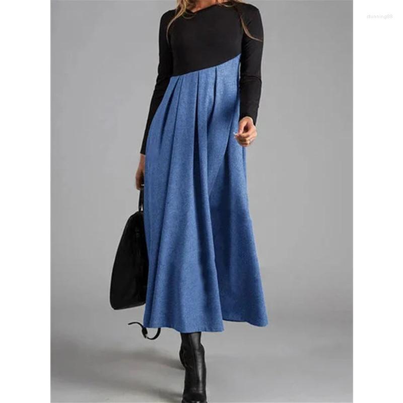 Casual Dresses Spring Fall Maxi Dress For Women Long Sleeve Patchwork Robe Luxry Female Elegant And Chic Gowns Woman Outfit Clothes
Casual Dresses Spring Fall Maxi Dress For Women Long Sleeve Patchwork Robe Luxry Female Elegant And Chic Gowns Woman Outfit Clothes