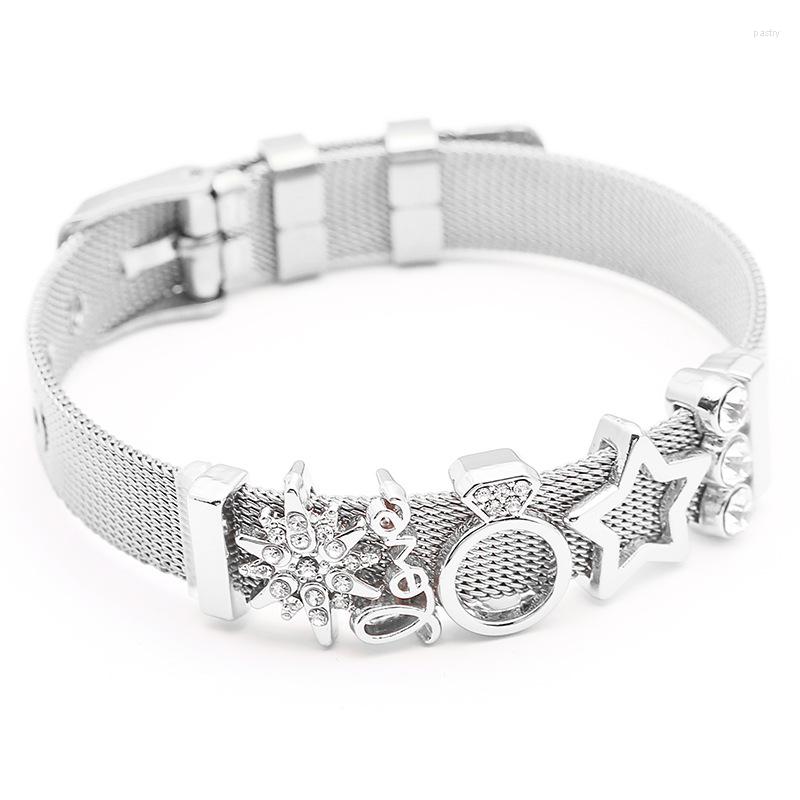 Charm Bracelets 10mm Stainless Steel Mesh Bangles With Keeper Charms Fine Bracelet For European Women Gifts Wholesale
Charm Bracelets 10mm Stainless Steel Mesh Bangles With Keeper Charms Fine Bracelet For European Women Gifts Wholesale
