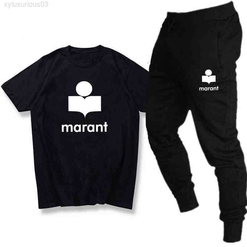 Fashion Street Printed Marant T-shirt Set Men' and Women' Cotton Short Sleeve Pants, Black tck645
Fashion Street Printed Marant T-shirt Set Men' and Women' Cotton Short Sleeve Pants, Black tck645